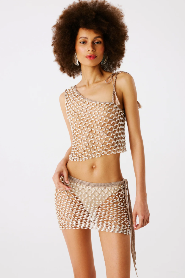 Serene Hand Crochet Mini Skirt