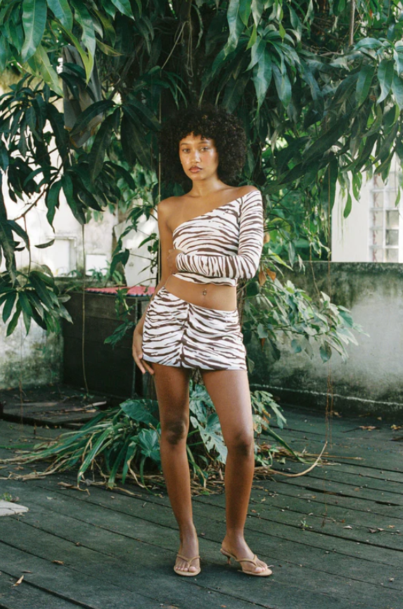 Kiki Mini Skirt - Kopi Tiger