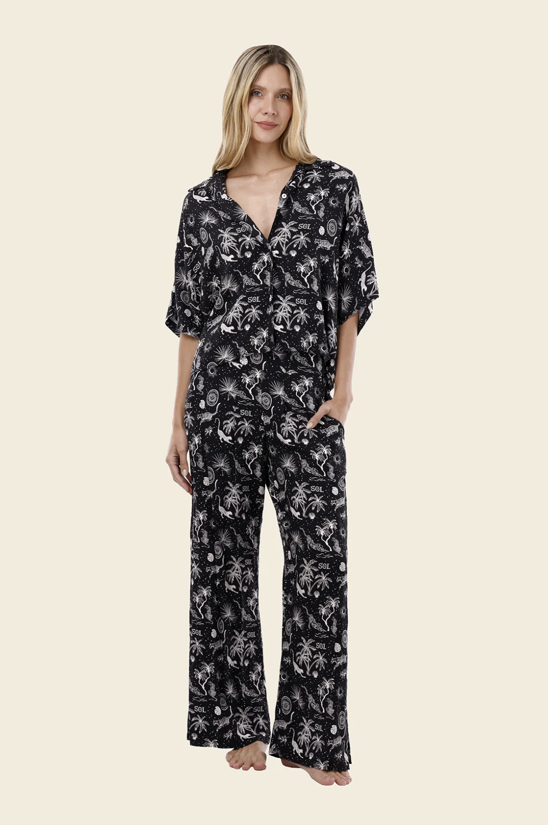 BLACK SUNSET DREAMS LAZE SHIRT