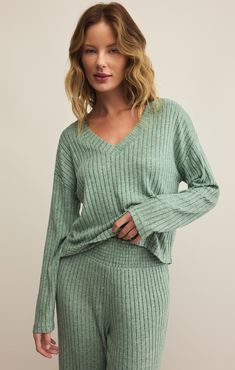 Valentina Rib Long Sleeve Top