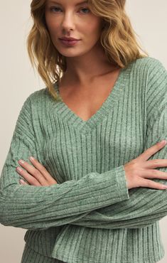 Valentina Rib Long Sleeve Top