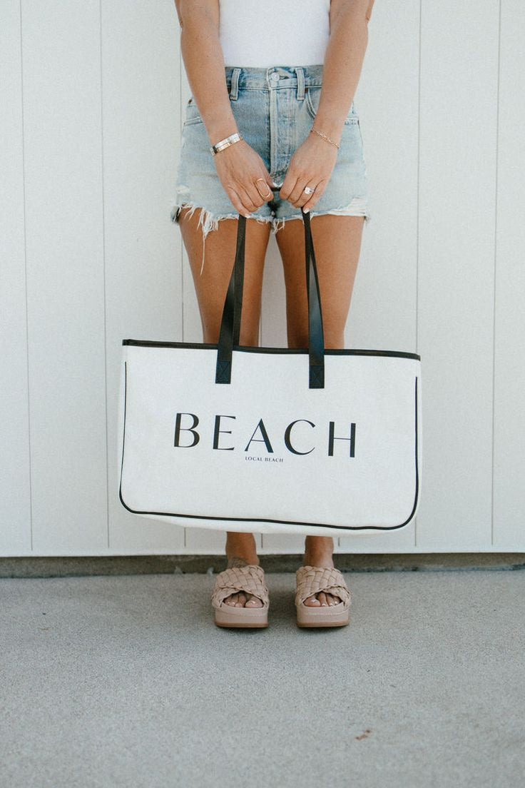 Local Beach - Beach Canvas Tote