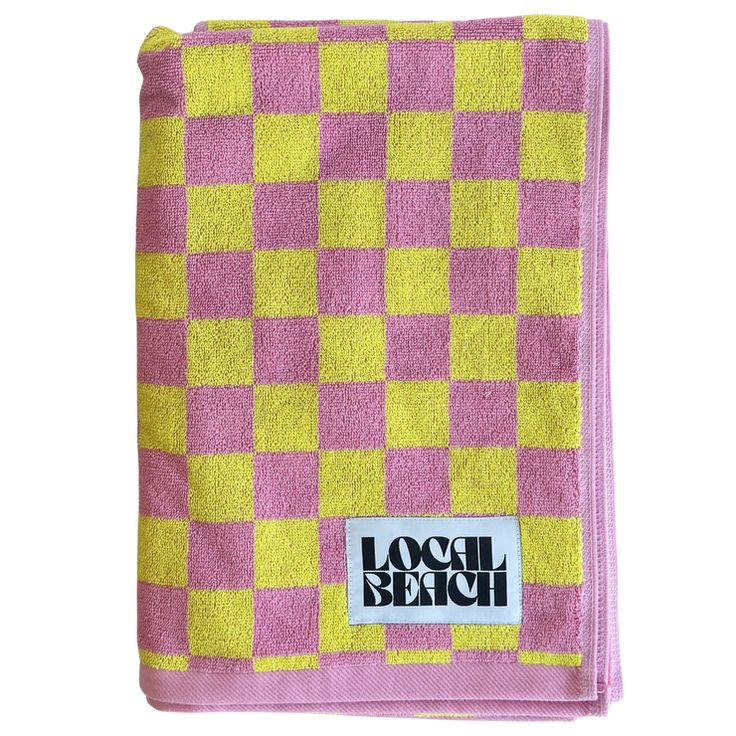 CHECKER BEACH & BATH TOWEL