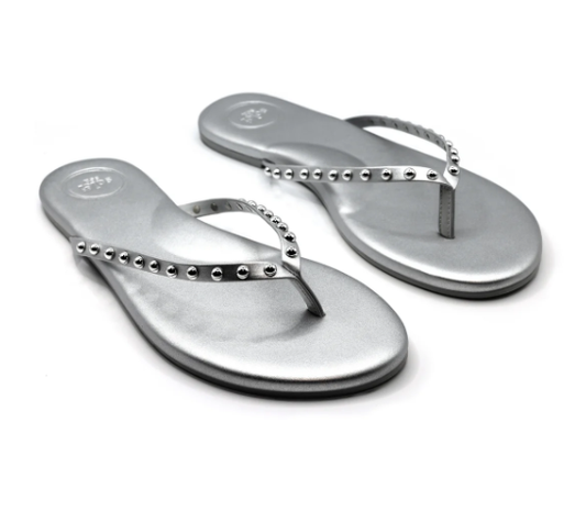 Solei Sea Indie Soho Sandal Silver with Studs