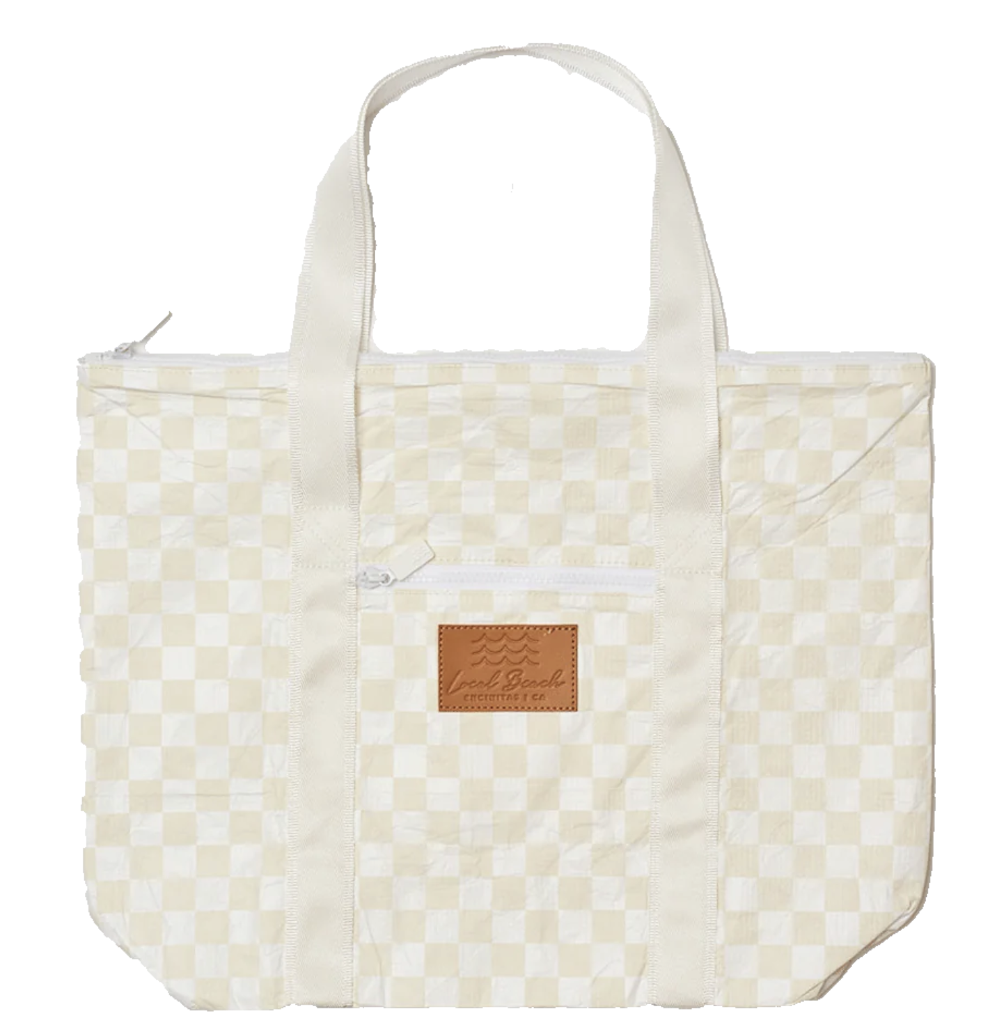 Local Beach Sand Checker Tyvek Shoulder Tote