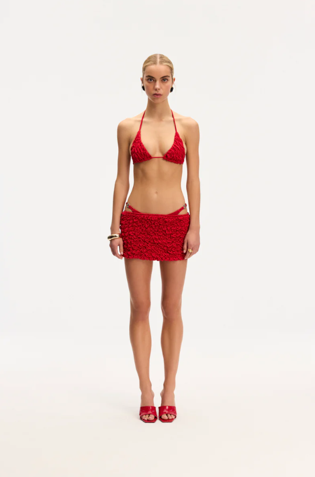 Lia Red Bikini Top