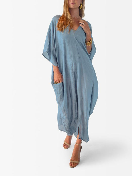 Vacances Rae Caftan- Vintage Denim