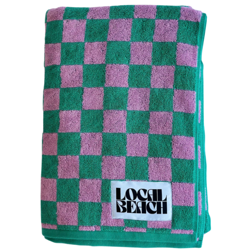 CHECKER BEACH & BATH TOWEL