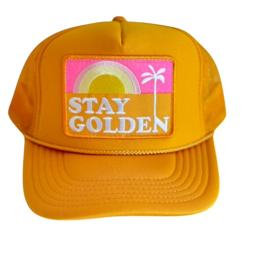 STAY GOLDEN PATCH TRUCKER HAT