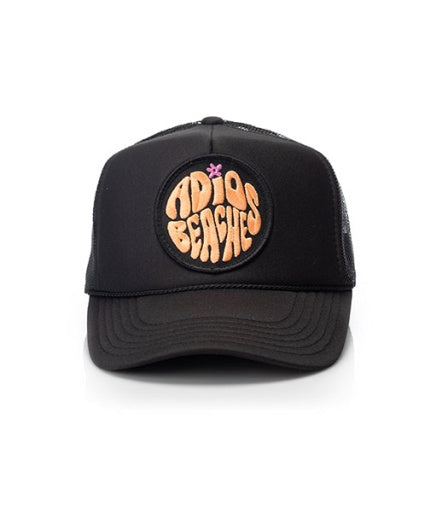 ADIOS BEACHES PATCH TRUCKER HAT